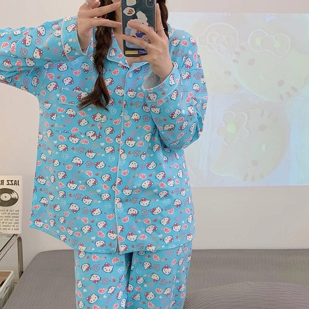 NEW HELLO KTTY PIJAMA TURQUOISE